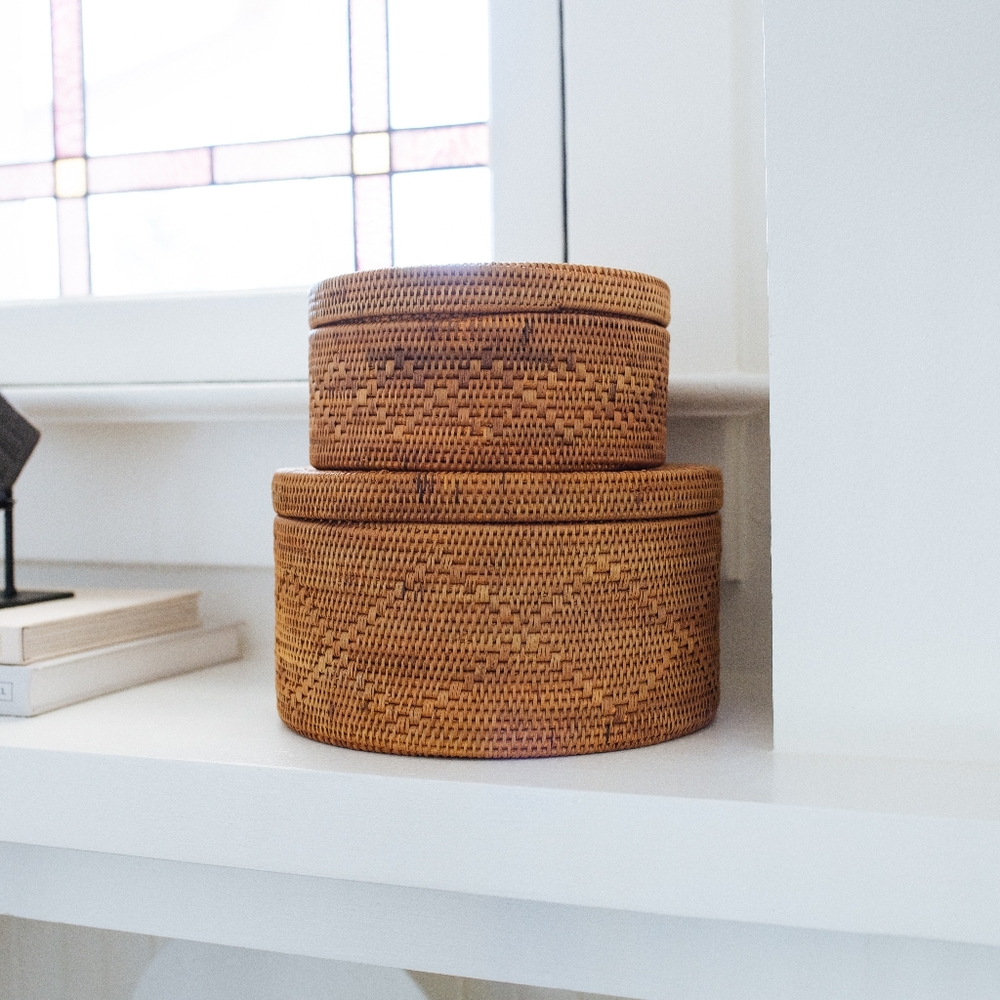Decorative Nesting Storage Boxes (Set of Two)
